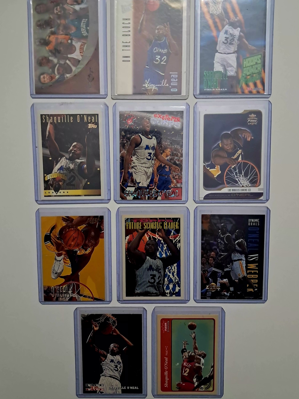 Shaquille O'Neal NBA Basketball Card Lot Of 11